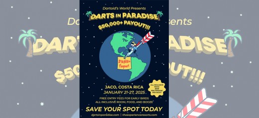 Column #640  UPDATE on Dartoid’s World $50,000+ “DARTS IN PARADISE” tournament